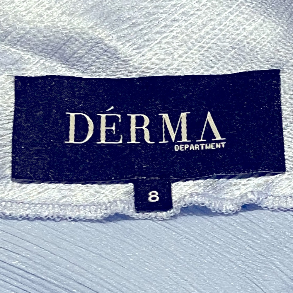 DERMA DEPARTMENT Anya Midi Light Blue Cowl Back Dress - Size 8 - Picture 13 of 14